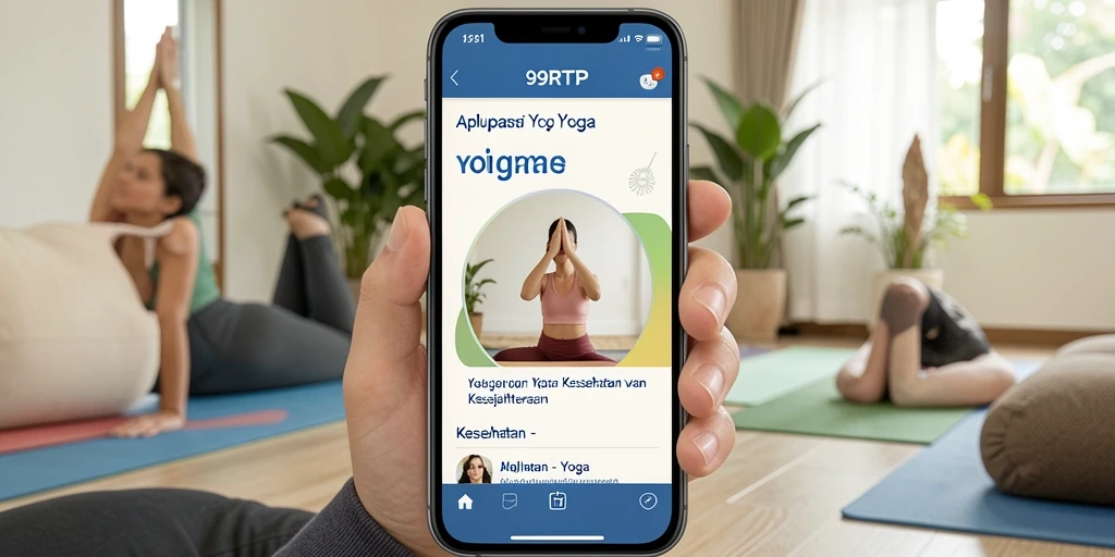 Tampilan antarmuka 99RTP yang menampilkan sesi yoga interaktif.