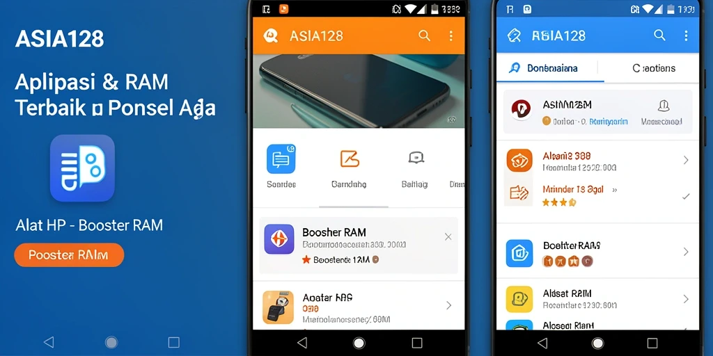 Tampilan antarmuka ASIA128 yang sederhana dan efisien sebagai Booster RAM.
