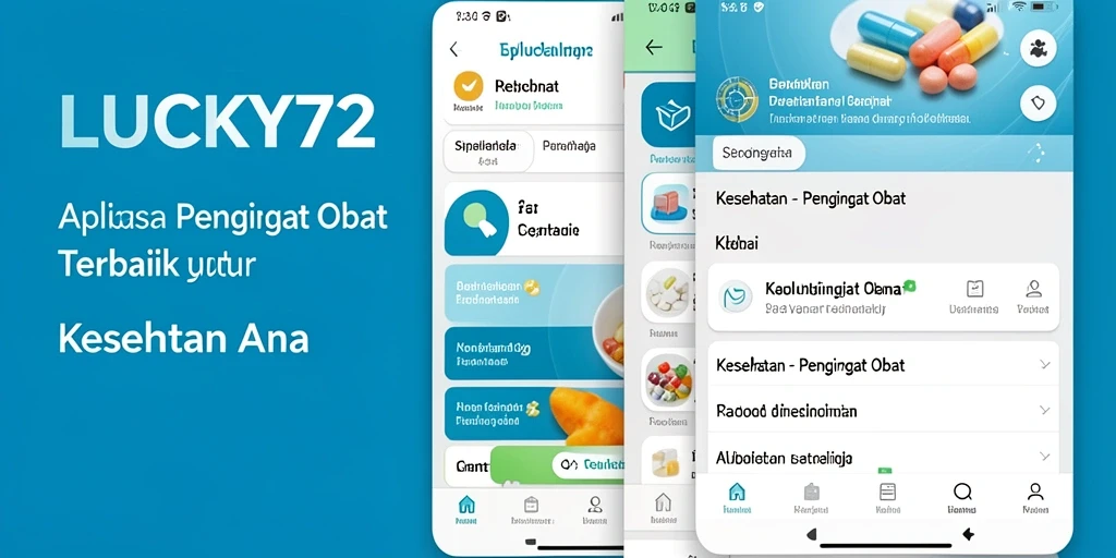 Antarmuka LUCKY72 yang intuitif untuk pengingat obat.