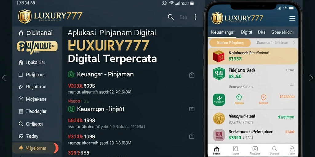 Antarmuka LUXURY777 yang ramah pengguna untuk aplikasi Pinjaman.